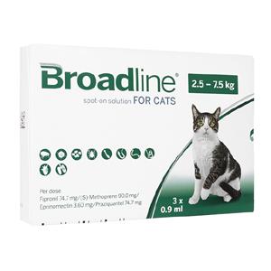 ブロードライン・スポットオン猫用(2.5-7.5kg) 3本｜薬の個人輸入 空詩堂