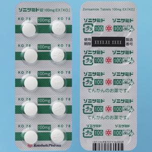ゾニサミド錠100mgEX「KO」 100錠(10錠×10）｜薬の個人輸入 空詩堂